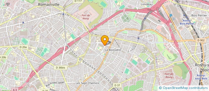 localisation de l'entreprise STREET TENNIS SAS.  MONTREUIL