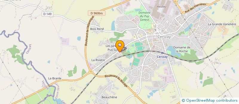 localisation de l'entreprise STREGIMO CERIZAY à ANGERS