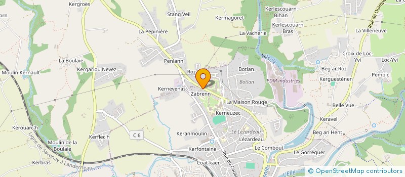 localisation de l'entreprise STREMA  QUIMPERLE