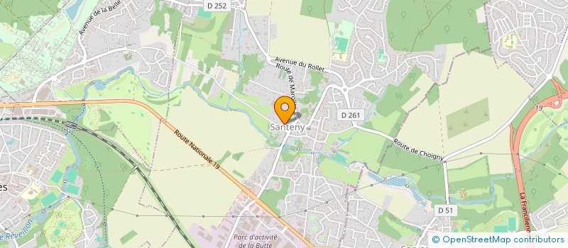 localisation de l'entreprise STRETCHING ET POSTURES SANTENY (A.S.P.S.)  SANTENY