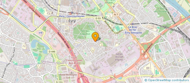 localisation de l'entreprise STRI-ELEC  EVRY-COURCOURONNES