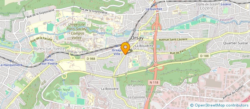 localisation de l'entreprise STRIGODATA à ORSAY