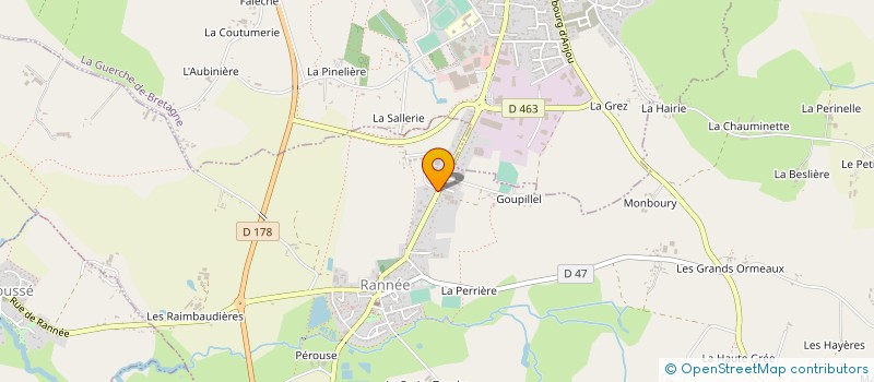 localisation de l'entreprise STRM à RANNEE