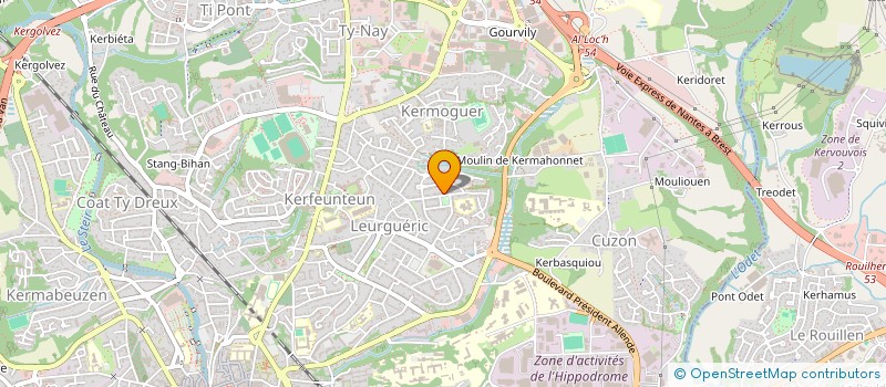 localisation de l'entreprise STRTM à QUIMPER