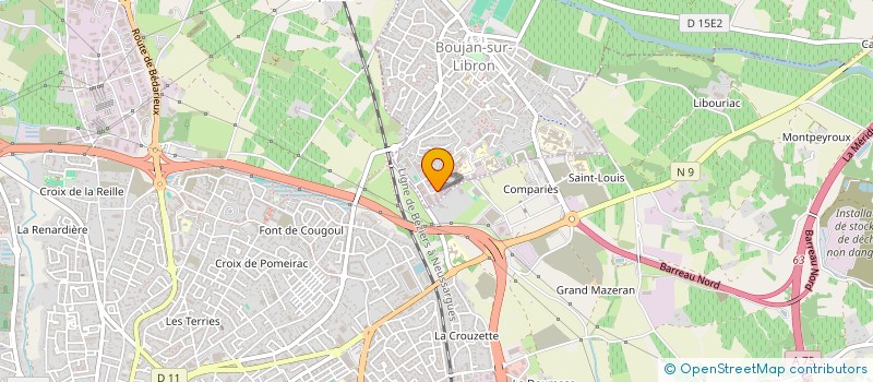 localisation de l'entreprise STRUB à BOUJAN-SUR-LIBRON