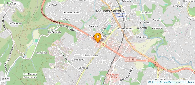 localisation de l'entreprise STRUCTIBA  MOUANS-SARTOUX