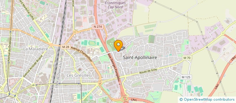 localisation de l'entreprise STRUCTOGRAM FRANCE à SAINT-APOLLINAIRE