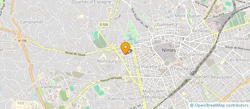 localisation de l'entreprise STRUCTURA à NIMES