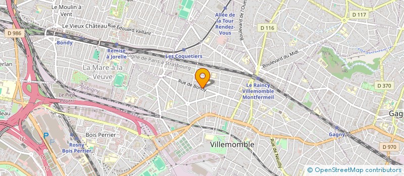 localisation de l'entreprise STRUCTURA à VILLEMOMBLE