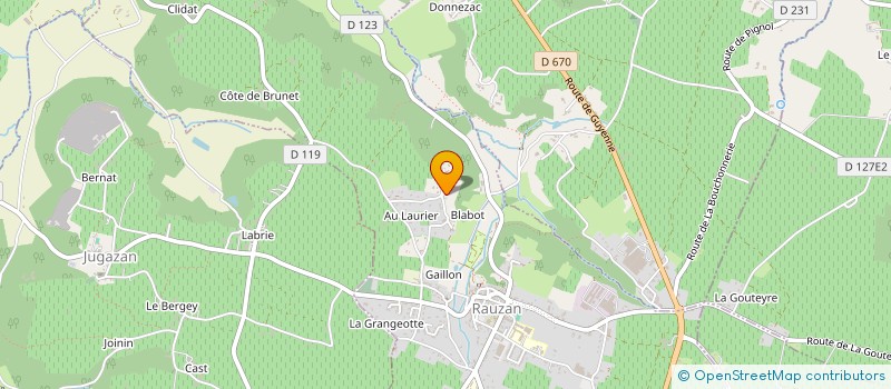 localisation de l'entreprise STRUCTURE & CONSTRUCTION BOIS D'AQUITAINE  RAUZAN