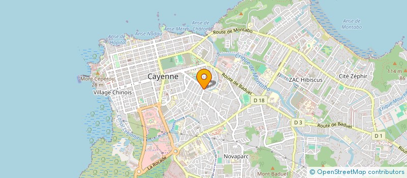 localisation de l'entreprise STRUCTURE & HABITAT  CAYENNE