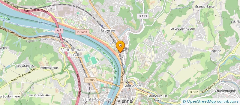 localisation de l'entreprise STRUCTURES COIFFURE SARL à VIENNE