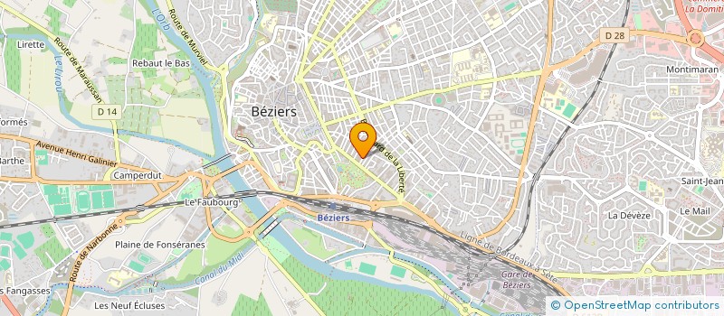 localisation de l'entreprise STRUCTURES & OUVRAGES à BEZIERS