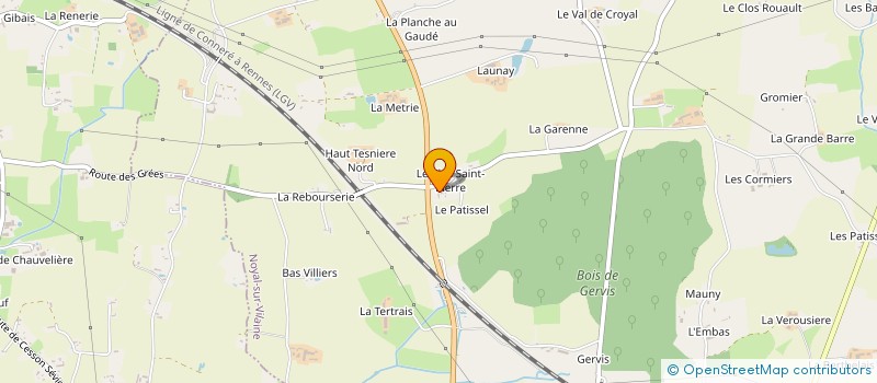 localisation de l'entreprise STS à NOYAL-SUR-VILAINE