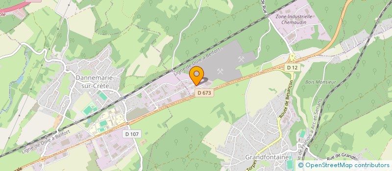 localisation de l'entreprise STS INDUSTRIE à CHEMAUDIN ET VAUX
