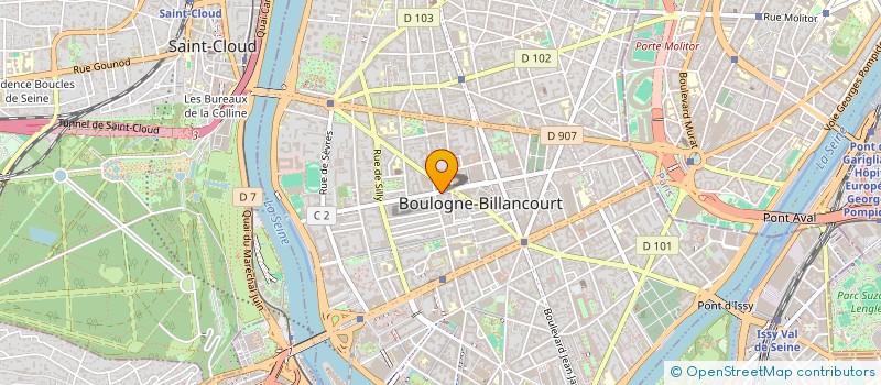 localisation de l'entreprise STS MINI MARCHE à BOULOGNE-BILLANCOURT