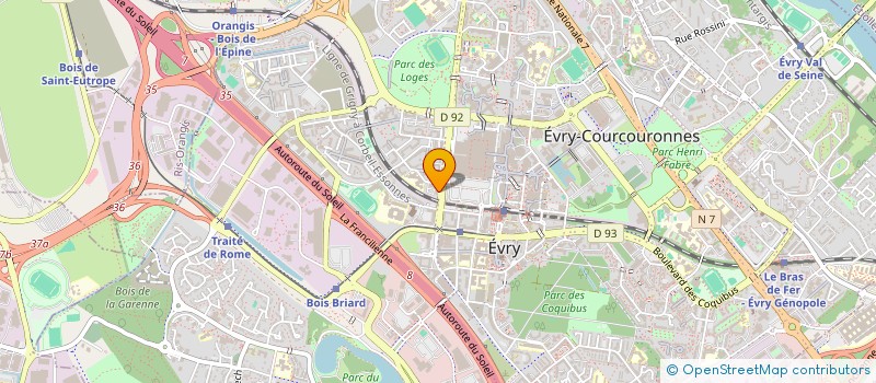 localisation de l'entreprise STT à EVRY-COURCOURONNES