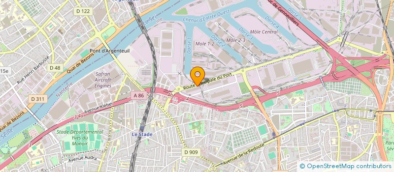 localisation de l'entreprise STTS-STE TRANSIT ET TRANSPORTS SPECIAUX à GENNEVILLIERS