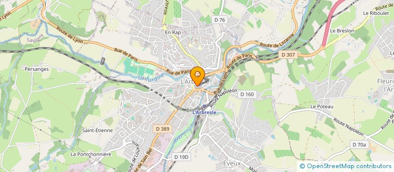 localisation de l'entreprise STUD  L'ARBRESLE