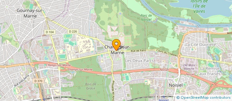 localisation de l'entreprise STUD ASSO CHAMPS-SUR-MARNE  CHAMPS-SUR-MARNE