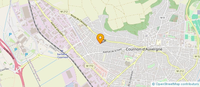 localisation de l'entreprise STUD&BOX AUVERGNE à COURNON-D'AUVERGNE