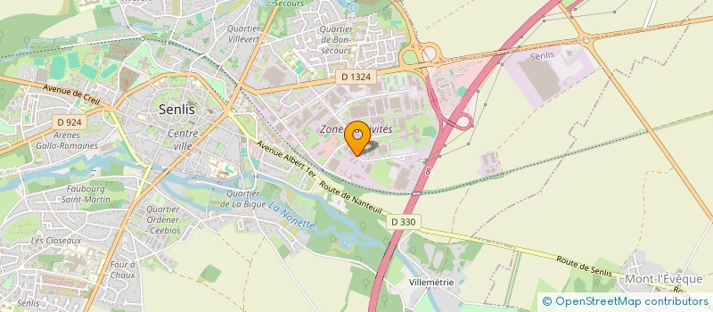 localisation de l'entreprise STUDEX FRANCE à SENLIS
