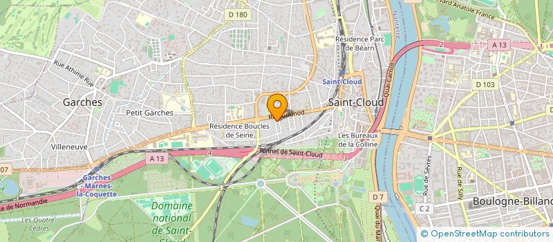 localisation de l'entreprise STUDIO 12 DEGRES  SAINT-CLOUD