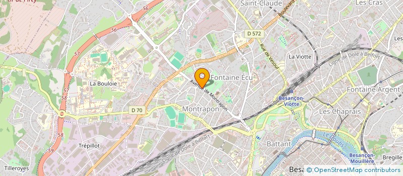 localisation de l'entreprise STUDIO 27 MONTRAPON  BESANCON