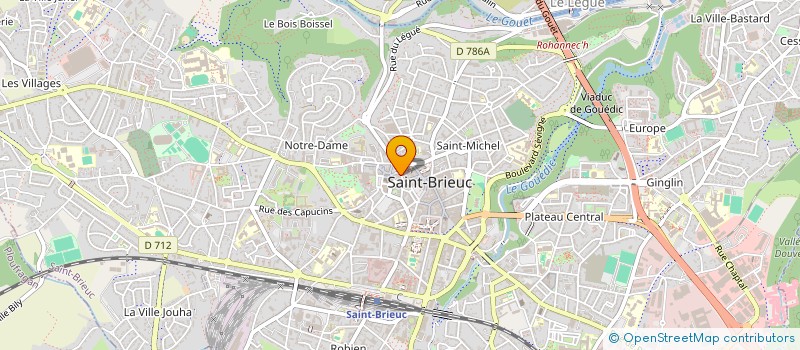 localisation de l'entreprise STUDIO 3 COIFFURE à SAINT-BRIEUC