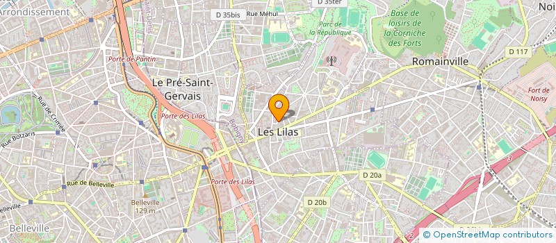 localisation de l'entreprise STUDIO 4 ARCHITECTURE  LES LILAS