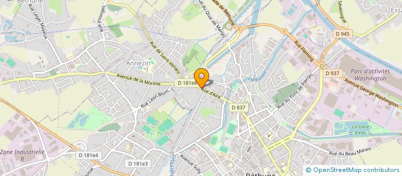 localisation de l'entreprise STUDIO 504 à BETHUNE