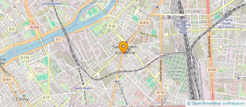 localisation de l'entreprise STUDIO 7 à SAINT-OUEN-SUR-SEINE