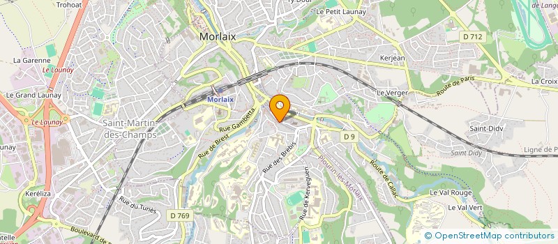 localisation de l'entreprise STUDIO A à MORLAIX