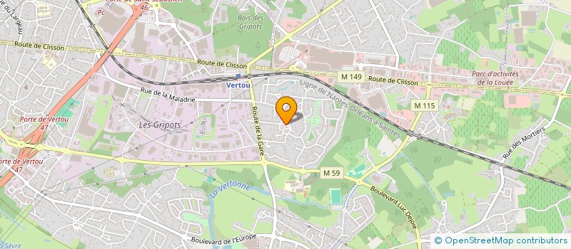 localisation de l'entreprise STUDIO ARC à VERTOU