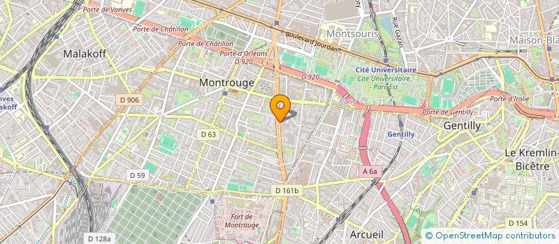 localisation de l'entreprise STUDIO ARIFON à MONTROUGE