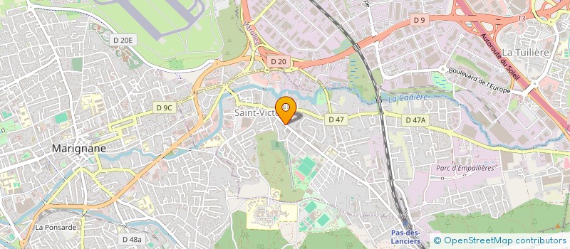 localisation de l'entreprise STUDIO COIFFURE  SAINT-VICTORET