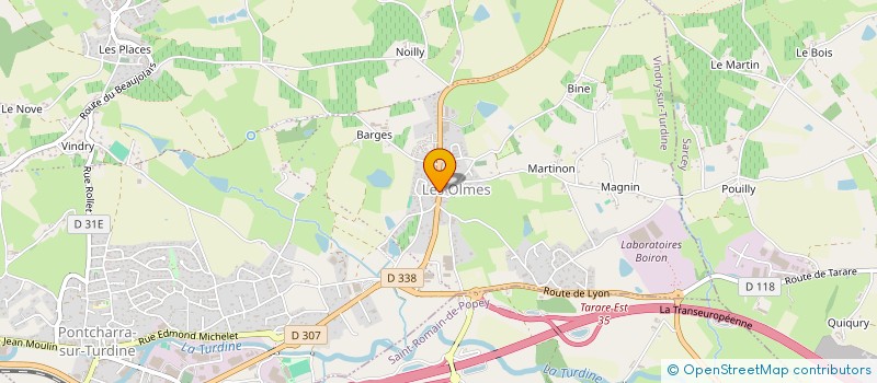 localisation de l'entreprise STUDIO COIFFURE ANNE SOPHIE  VINDRY-SUR-TURDINE