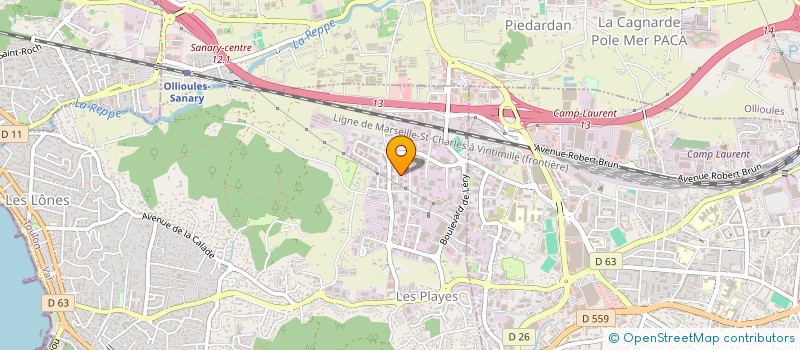 localisation de l'entreprise STUDIO CORPS A C UR / DANSE, FORME ET POLE-DANCE à SIX-FOURS-LES-PLAGES