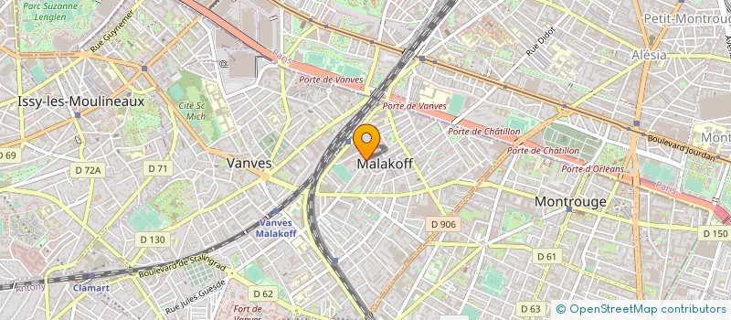 localisation de l'entreprise STUDIO D ENREGISTRE SEXTAN SES à MALAKOFF