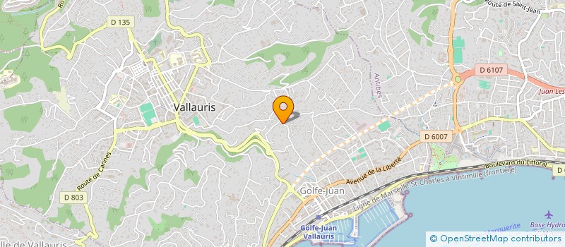 localisation de l'entreprise STUDIO DANSE 06  VALLAURIS