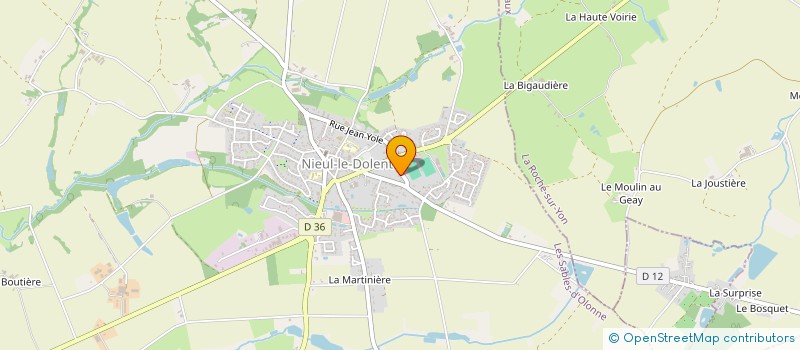 localisation de l'entreprise STUDIO DANSE 430 à NIEUL-LE-DOLENT