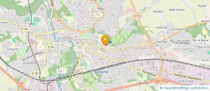 localisation de l'entreprise STUDIO DANSE ET FORME  GUINGAMP