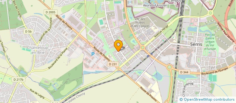 localisation de l'entreprise STUDIO DE CONCEPTION D'ART AUDIOVISUEL ET MUSICAL  MONTEVRAIN