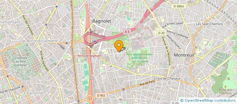 localisation de l'entreprise STUDIO DE CONCERT à BAGNOLET