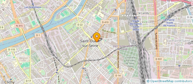 localisation de l'entreprise STUDIO DES 3 ARTS à SAINT-OUEN-SUR-SEINE