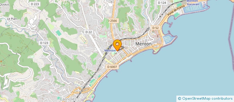 localisation de l'entreprise STUDIO EQUILIBRES à MENTON