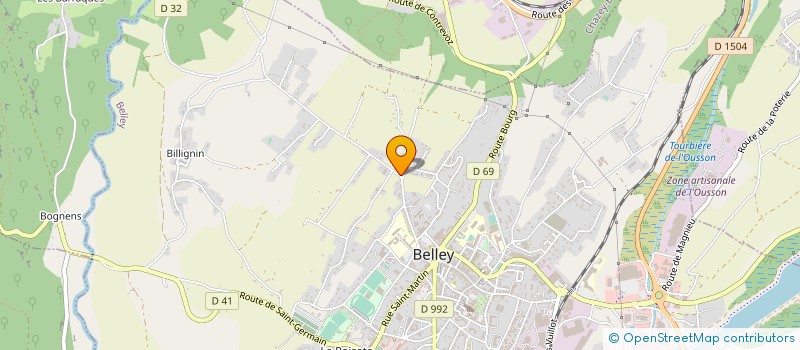 localisation de l'entreprise STUDIO FITNESS à BELLEY