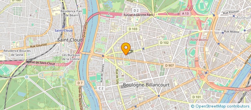 localisation de l'entreprise STUDIO FRANK HORVAT à BOULOGNE-BILLANCOURT