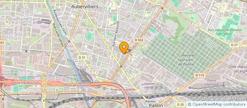 localisation de l'entreprise STUDIO HORNSTEIN à AUBERVILLIERS