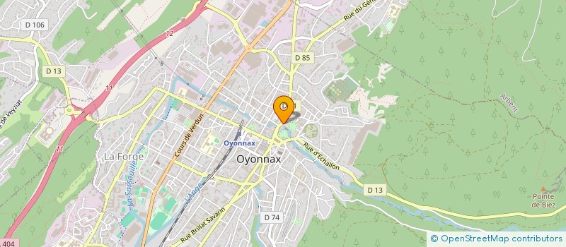 localisation de l'entreprise STUDIO LIGHT à OYONNAX